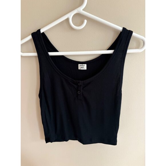 Aritzia Sunday Best Top Bundle Honor Rib Long Sleeve +  Lola Henley Tank Size S - Picture 8 of 13